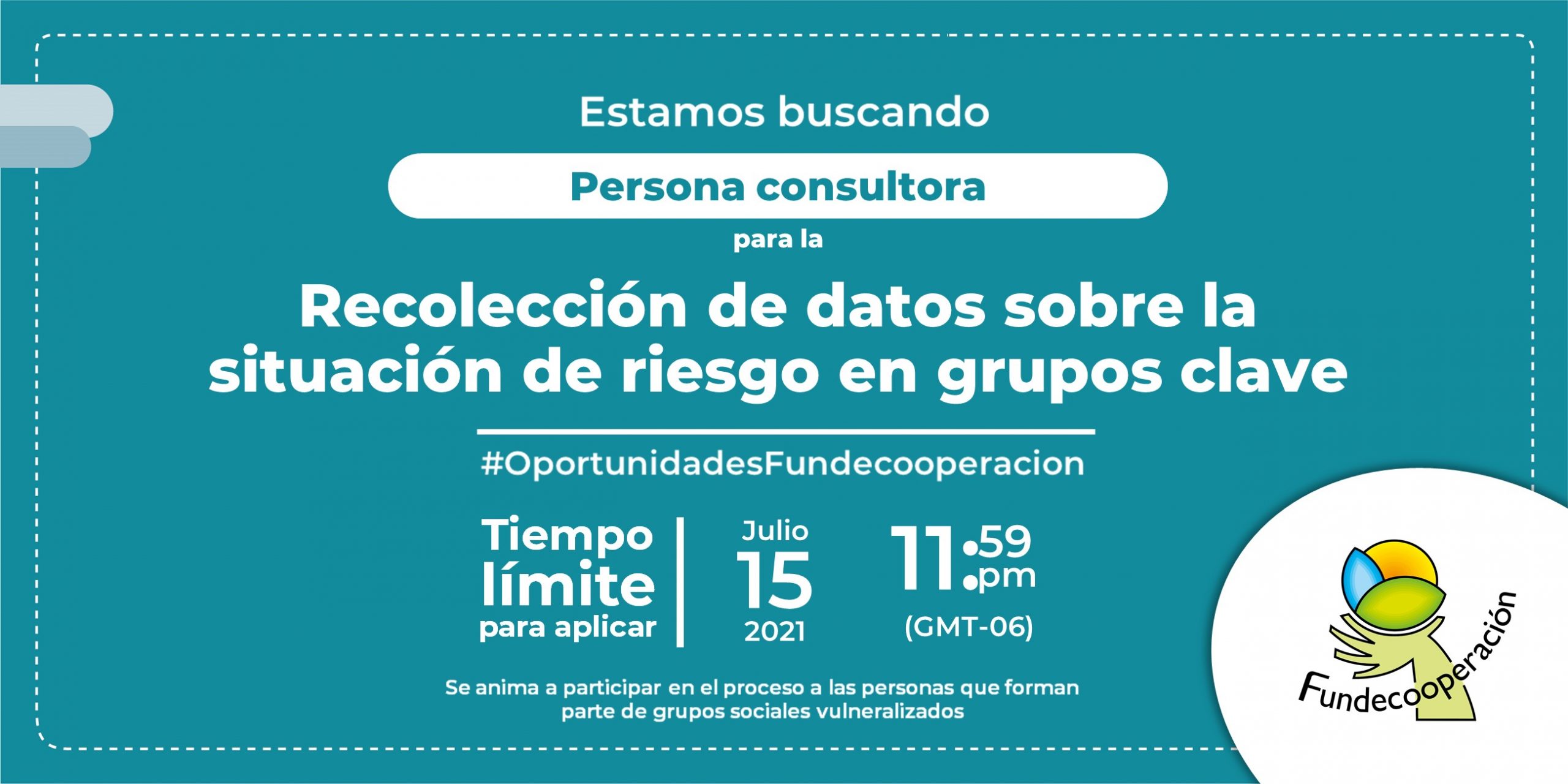 Estamos buscando persona consultora para Recolección de datos sobre la situación de riesgo en grupos clave