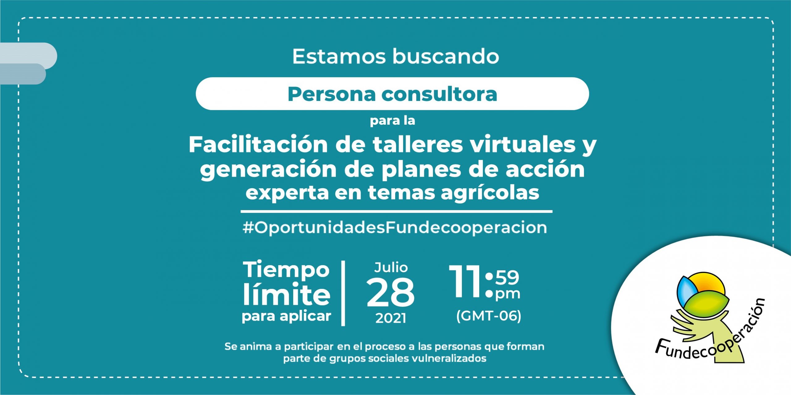 Estamos buscando persona consultora para la facilitación de talleres virtuales y la generación de planes de acción experta en temas agricolas